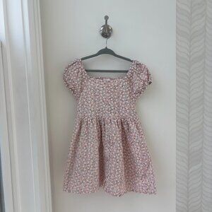 Embroidered Floral Design History Girls Dress, Size 5